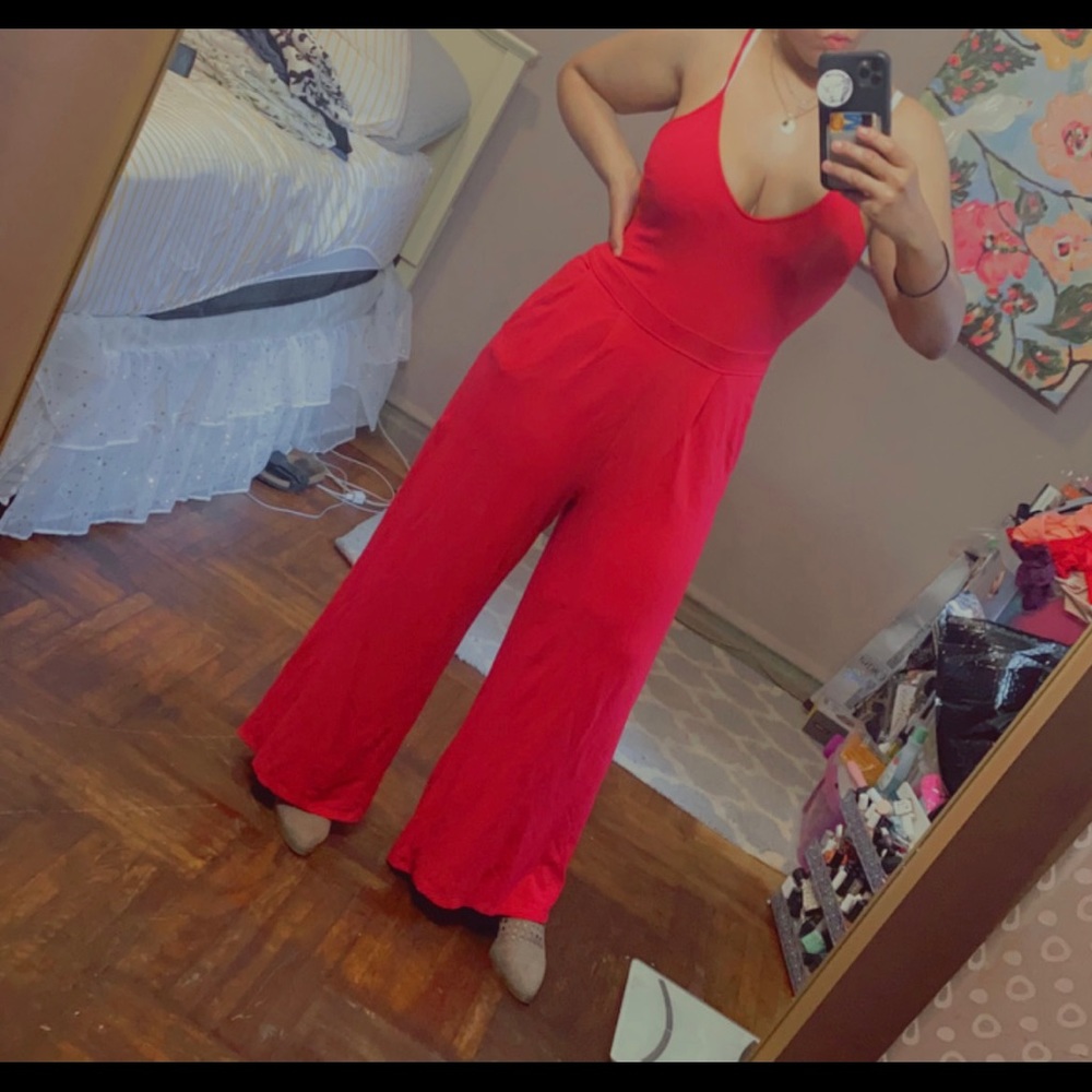 Free Press Wideleg Palazzo Jumpsuit